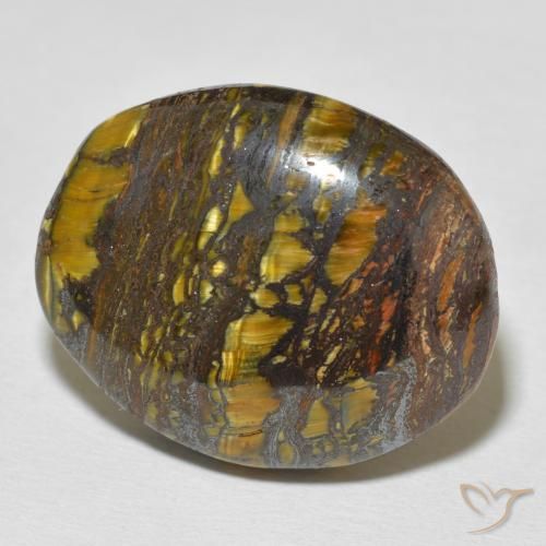 Matriz Olho de Tigre Multicolorido Natural 36.37ct, oval, Opaco