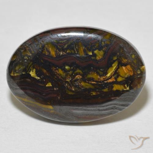 21.65ct Natural Multicolorido Matriz Olho de Tigre, oval, Opaco