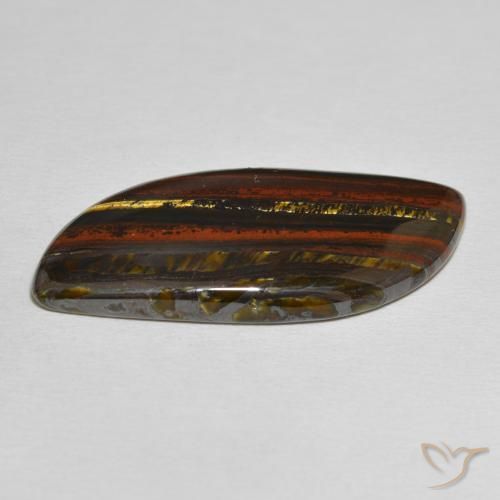 Matriz Olho de Tigre Multicolorido Natural 32.54ct, Chique, Opaco