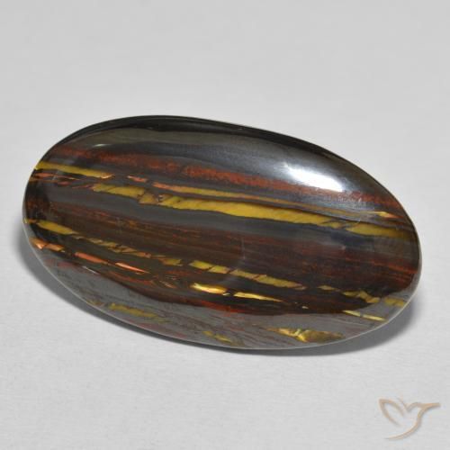 Matriz Olho de Tigre Multicolorido Natural 40.26ct, oval, Opaco
