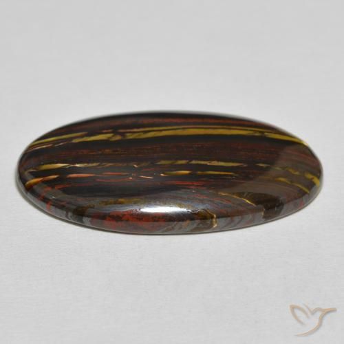 Matriz Olho de Tigre Multicolorido Natural 40.26ct, oval, Opaco