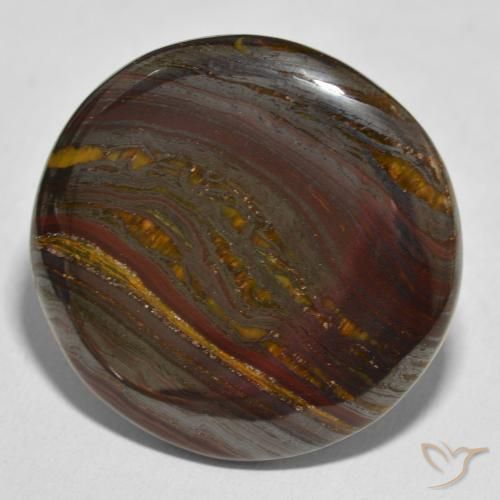 Matriz Olho de Tigre Multicolorido Natural 48.13ct, Redondo, Opaco