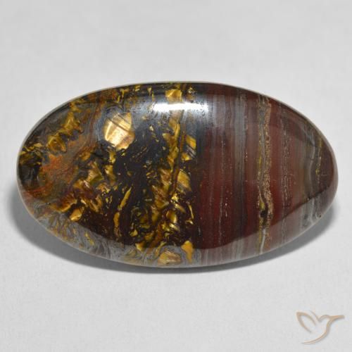 48.77ct Natural Multicolorido Matriz Olho de Tigre, oval, Opaco