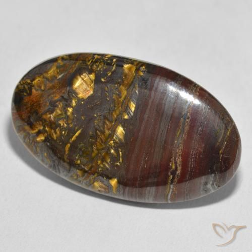 Matriz Olho de Tigre Multicolorido Natural 48.77ct, oval, Opaco