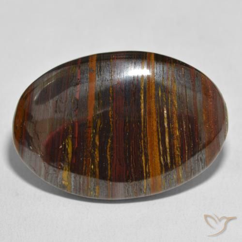 63.94ct Natural Multicolorido Matriz Olho de Tigre, oval, Opaco