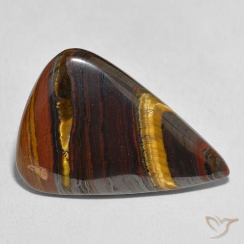 Matriz Olho de Tigre Multicolorido Natural 25.07ct, Formato de pêra, Opaco