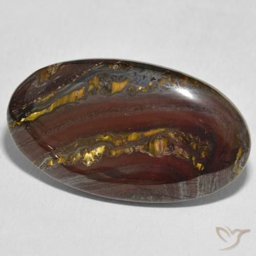 Matriz Olho de Tigre Multicolorido Natural 40.84ct, oval, Opaco