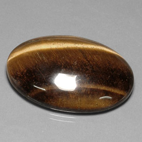 Tiger's eye marrom natural 78,03ct, corte oval, opaco