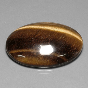 Tiger's eye marrom natural 78,03ct, corte oval, opaco