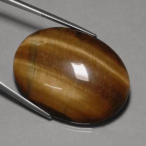 Tiger's eye marrom natural 75,77ct, corte oval, opaco