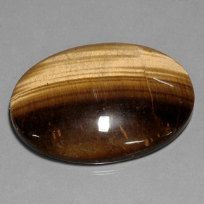 Tiger's eye marrom natural 75,05ct, corte oval, opaco
