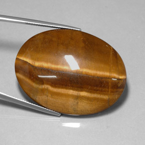 Tiger's eye marrom natural 78,13ct, corte oval, opaco