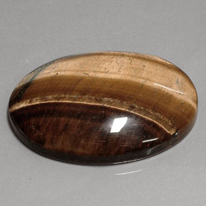 Olho de Tigre Dourado Marrom Natural 75.54ct, Corte Oval, Opaco