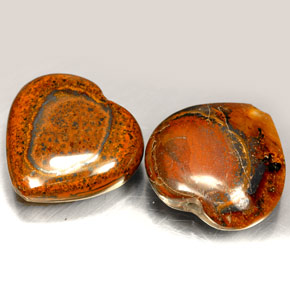 Pedras preciosas de Olho de Tigre Multicolorido natural de  ct, Formato de coração, Opaco