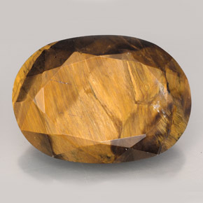 Tiger's eye marrom natural 23,17ct, corte oval, opaco