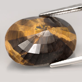 Tiger's eye marrom natural 23,17ct, corte oval, opaco