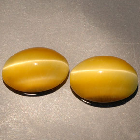 Pedras preciosas de tiger's eye amarelo natural de  ct, corte oval, opaco