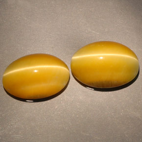 Pedras preciosas de tiger's eye amarelo natural de  ct, corte oval, opaco