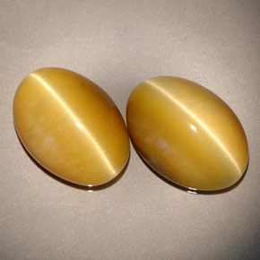 Pedras preciosas de tiger's eye amarelo natural de  ct, corte oval, opaco