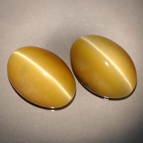 Pedras preciosas de tiger's eye amarelo natural de  ct, corte oval, opaco