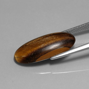 Olho de Tigre Dourado Marrom Natural 10.15ct, Corte Oval, Opaco