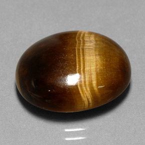 Tiger's eye marrom natural 11,35ct, corte oval, opaco
