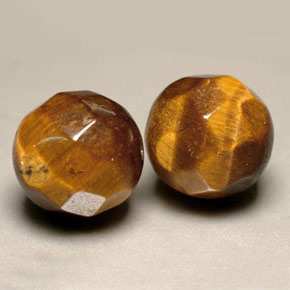 Pedras preciosas de tiger's eye marrom natural de  ct, esfera / bola, opaco