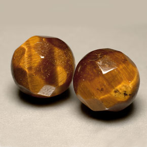 Pedras preciosas de tiger's eye marrom natural de  ct, esfera / bola, opaco