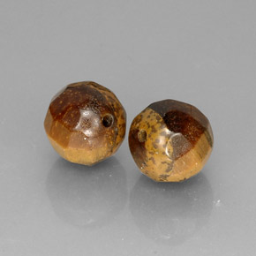 Pedras preciosas de tiger's eye marrom natural de  ct, esfera / bola, opaco
