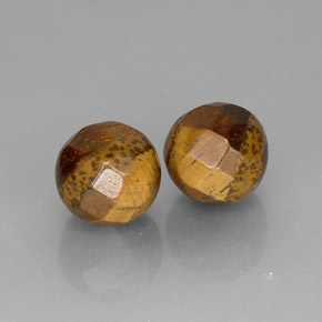 Pedras preciosas de tiger's eye marrom natural de  ct, esfera / bola, opaco