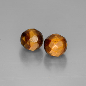 Pedras preciosas de tiger's eye marrom natural de  ct, esfera / bola, opaco