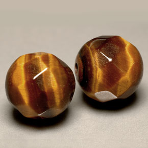 Pedras preciosas de Olho de Tigre Dourado Marrom natural de  ct, Esfera / Bola, Opaco