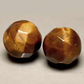 Pedras preciosas de tiger's eye marrom natural de  ct, esfera / bola, opaco