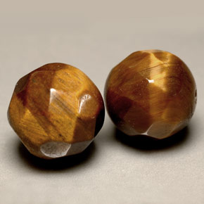 Pedras preciosas de tiger's eye marrom natural de  ct, esfera / bola, opaco