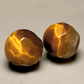 Pedras preciosas de olho de tigre marrom dourado natural de  ct, esfera / bola, opaco