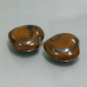 Pedras preciosas de tiger's eye multicolorido natural de  ct, formato de coração, opaco