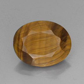 Tiger's eye marrom natural 14,10ct, corte oval, opaco