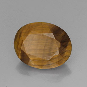 Tiger's eye marrom natural 14,10ct, corte oval, opaco