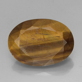 Tiger's eye marrom natural 18,43ct, corte oval, opaco