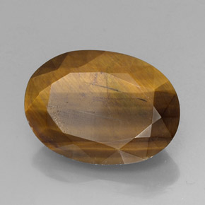 Tiger's eye marrom natural 18,43ct, corte oval, opaco