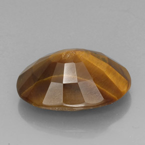 Tiger's eye marrom natural 18,43ct, corte oval, opaco