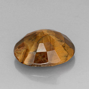 Tiger's eye marrom natural 16,49ct, corte oval, opaco