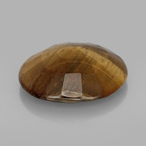Tiger's eye marrom natural 16,94ct, corte oval, opaco