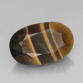 Tiger's eye multicolorido natural 13,19ct, corte oval, opaco
