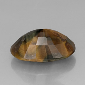 Tiger's eye multicolorido natural 13,19ct, corte oval, opaco
