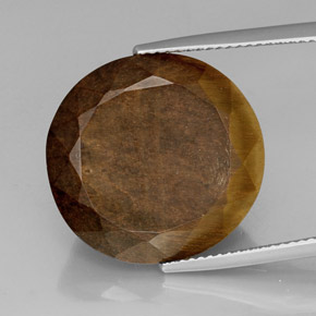 Tiger's eye marrom natural 20,85ct, corte oval, opaco
