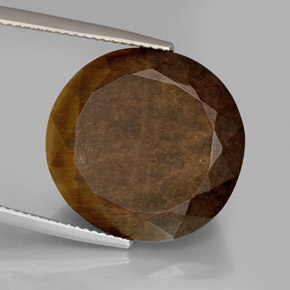 Tiger's eye marrom natural 20,85ct, corte oval, opaco