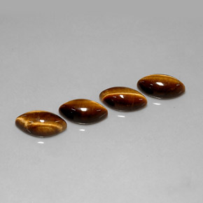 Pedras preciosas de tiger's eye marrom natural de  ct, marquise, opaco