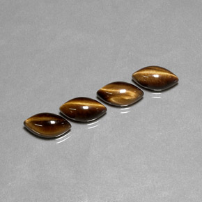 Pedras preciosas de tiger's eye marrom natural de  ct, marquise, opaco