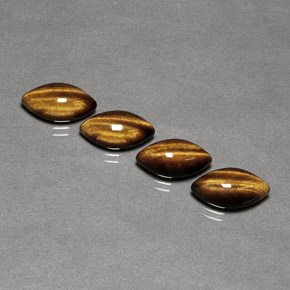 Pedras preciosas de tiger's eye marrom natural de  ct, marquise, opaco